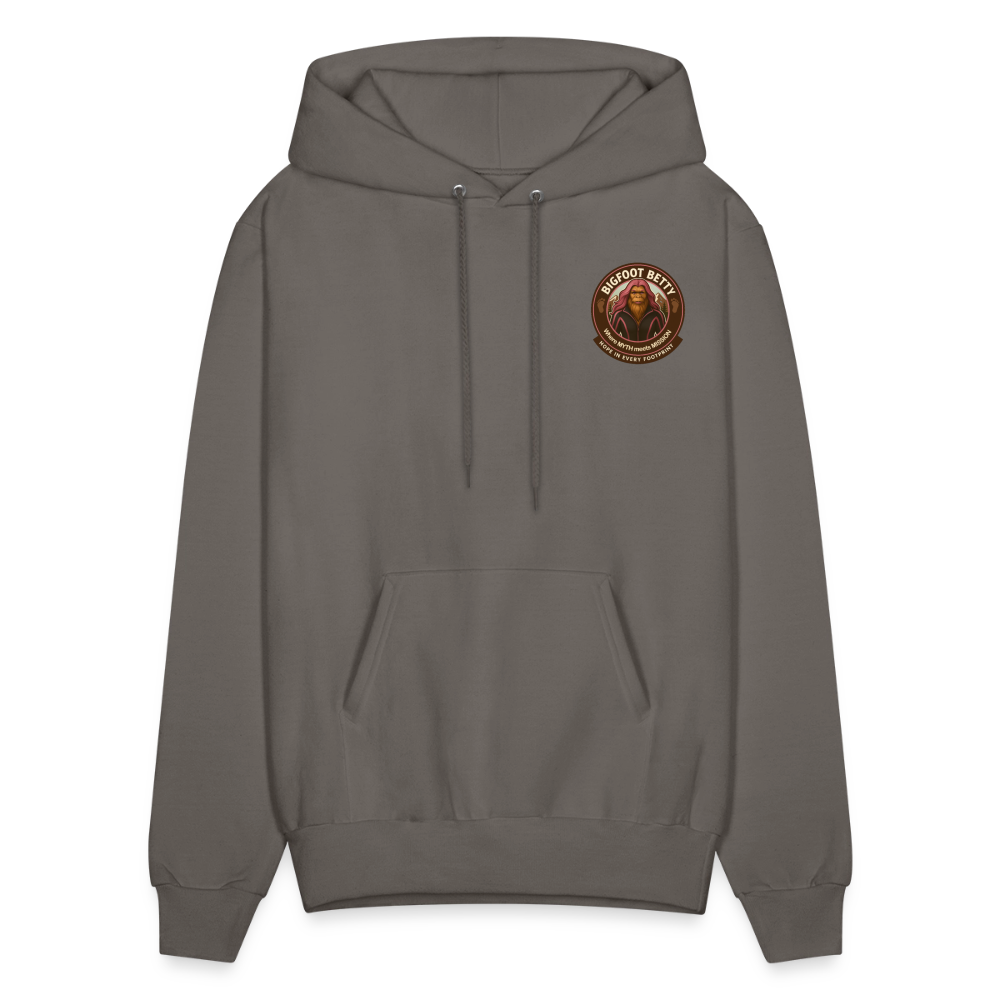 Men's Hoodie - Hope in Every Footprint (F/B) (RETRO) - asphalt gray