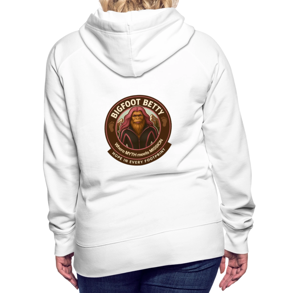 Women’s Premium Hoodie - Hope in Every Footprint (RETRO) - white