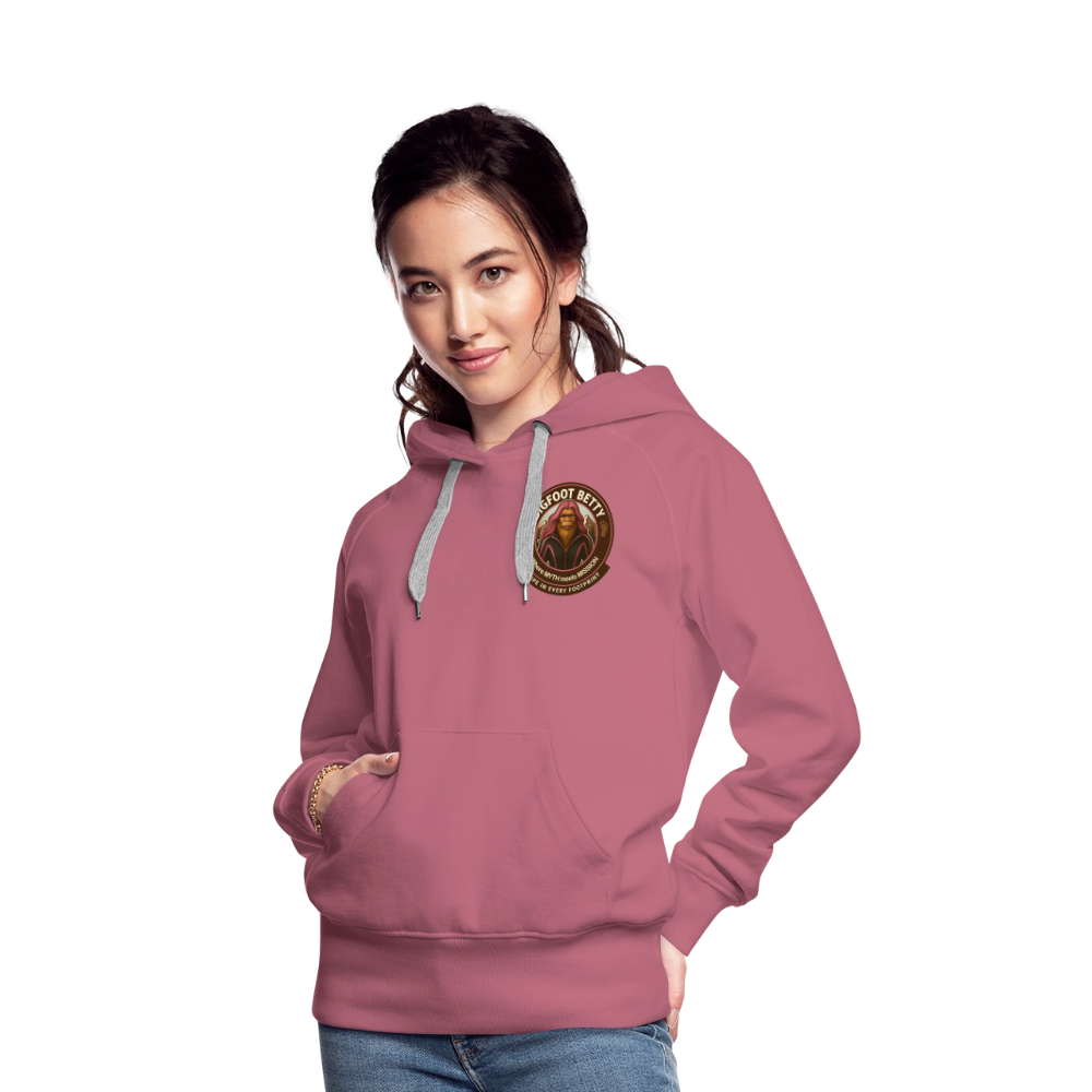 Women’s Premium Hoodie - Hope in Every Footprint (F/B) (RETRO) - mauve