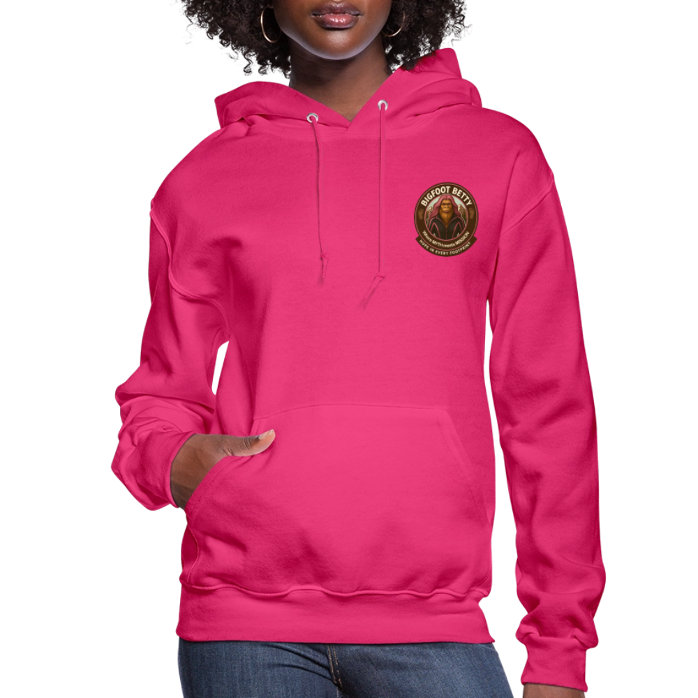 Women's Hoodie - Hope in Every Footprint (F/B) (RETRO) - fuchsia