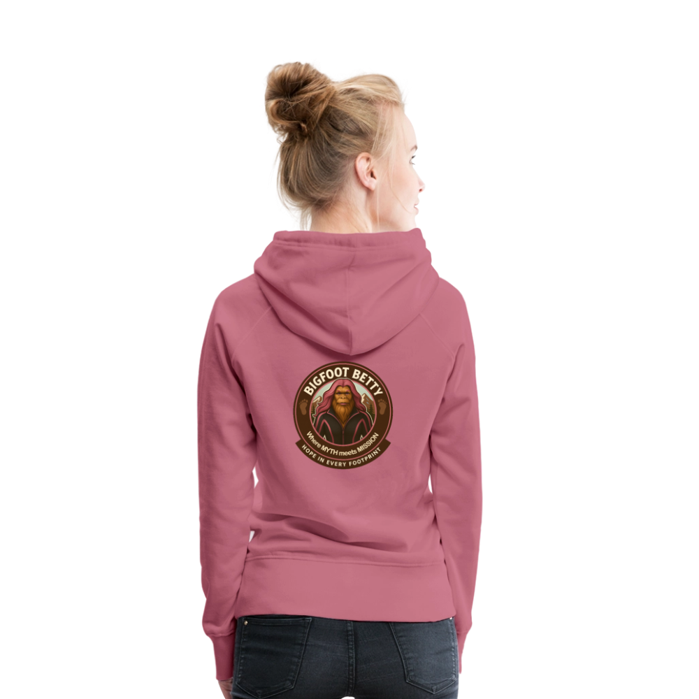 Women’s Premium Hoodie - Hope in Every Footprint (RETRO) - mauve