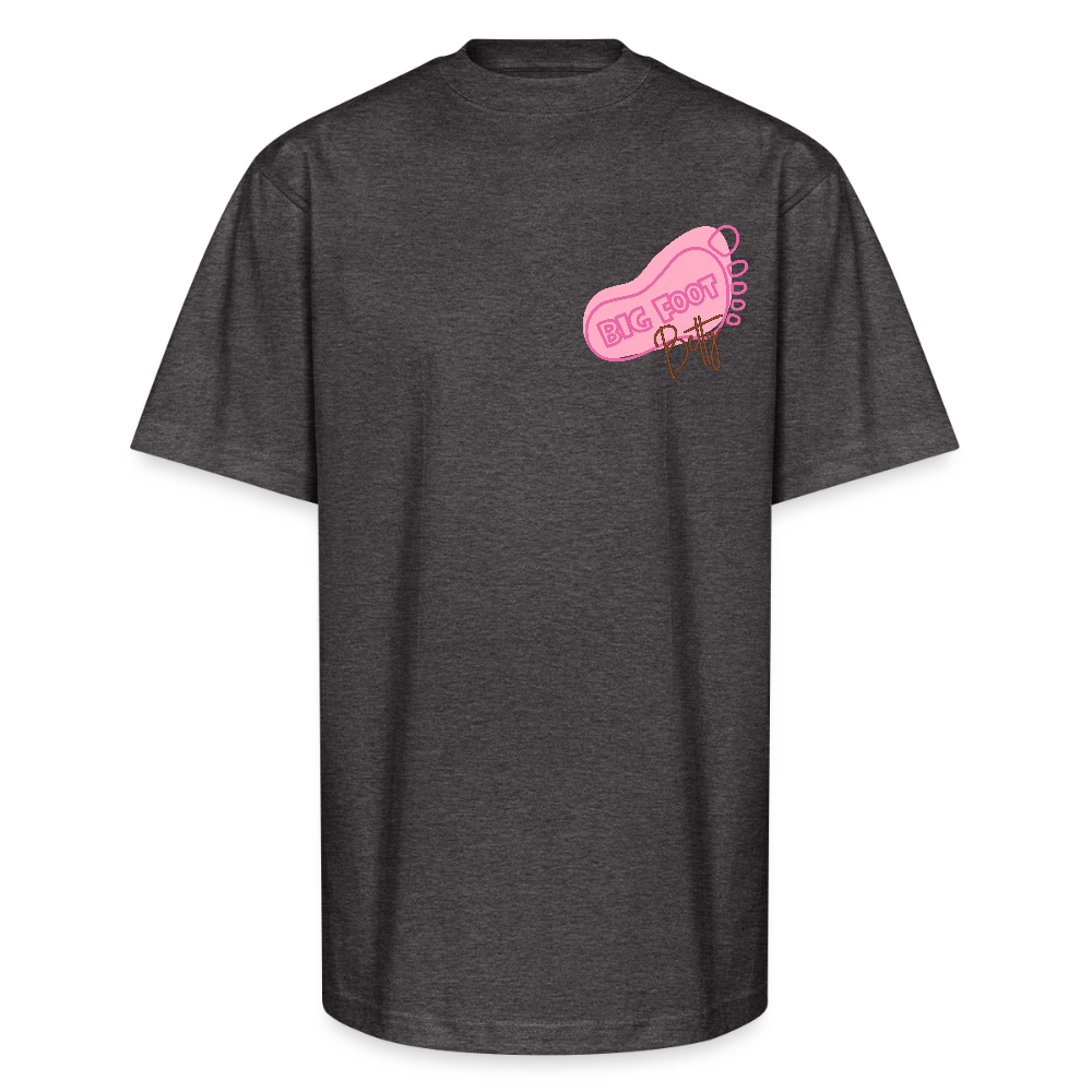 Unisex Oversized Heavyweight T-Shirt - BFB FootPrint - charcoal grey