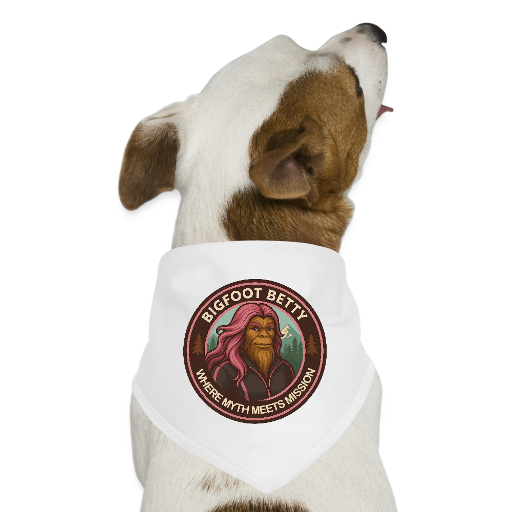 Dog Bandana - Where Myth Meets Mission (RETRO) - white