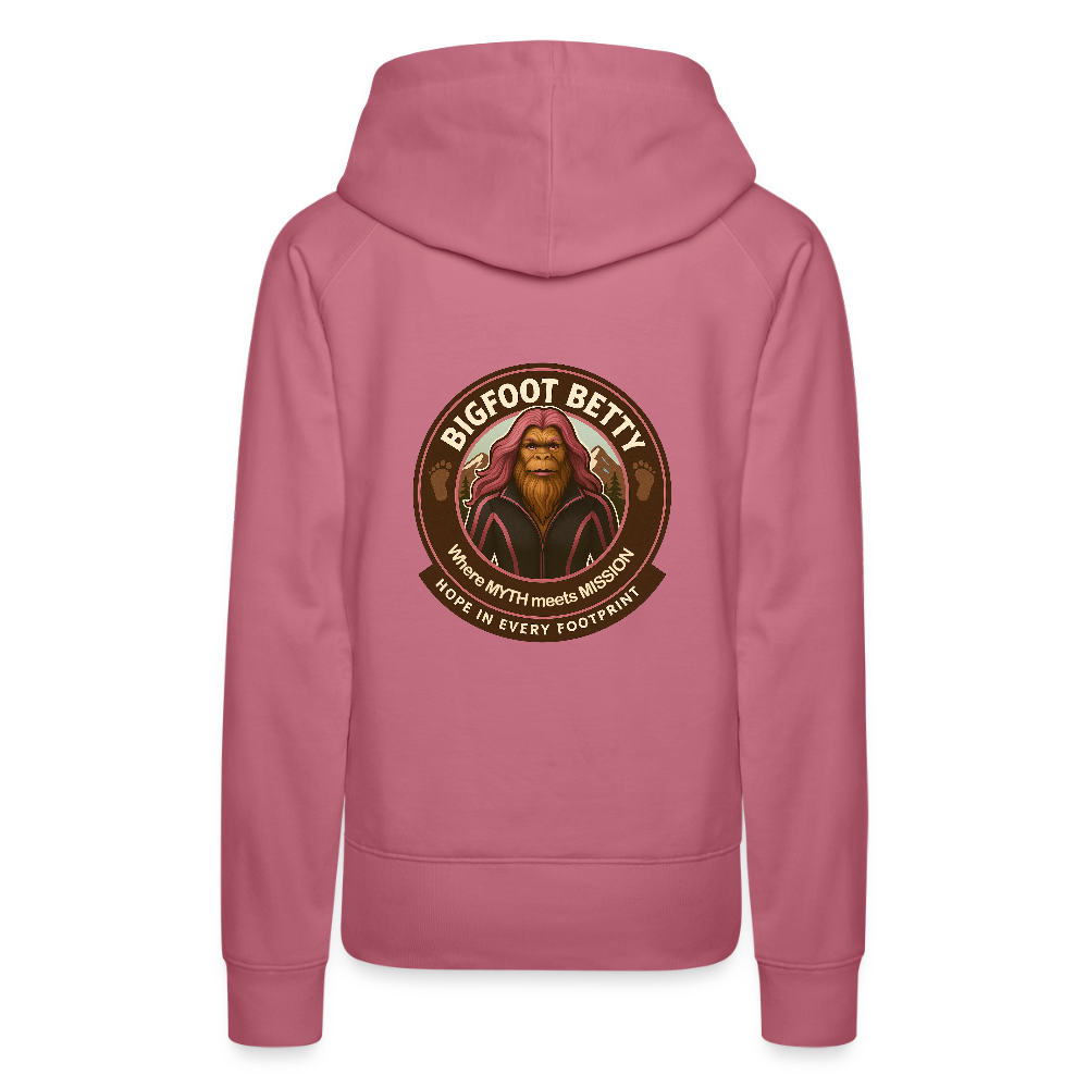Women’s Premium Hoodie - Hope in Every Footprint (F/B) (RETRO) - mauve