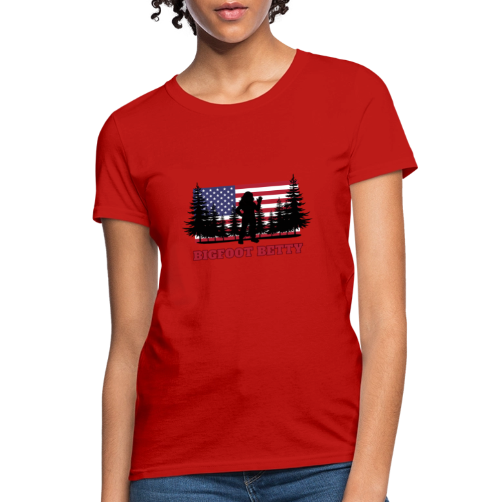 BFB July 4 - Forest Flag Women's T-Shirt - red