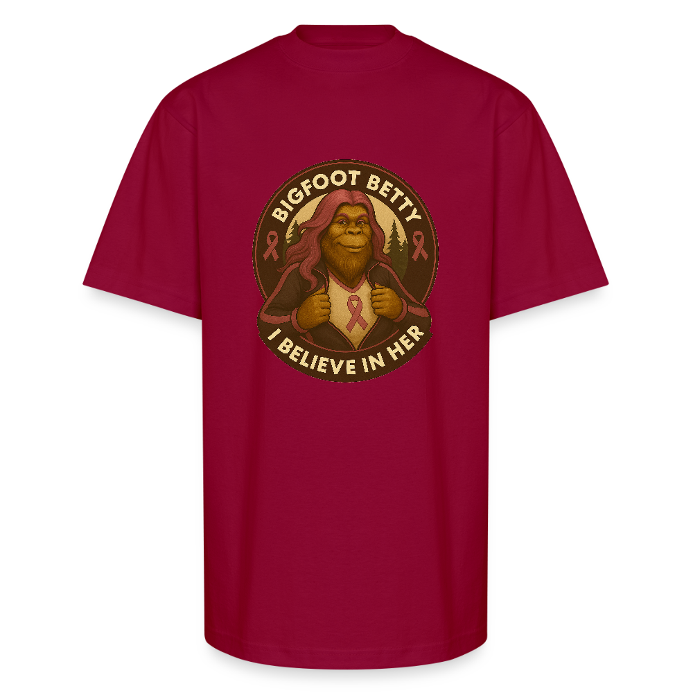 Unisex Oversized Heavyweight T-Shirt - I Believe In Her (RETRO) - cardinal