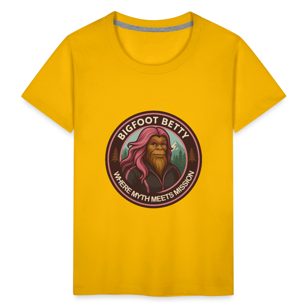 Toddler Premium T-Shirt - Where Myth Meets Mission (RETRO) - sun yellow