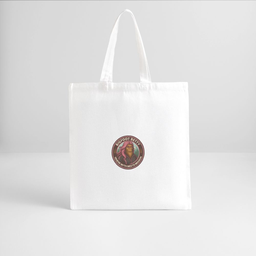 Recycled Tote Bag - Where Myth Meets Mission (RETRO) - white