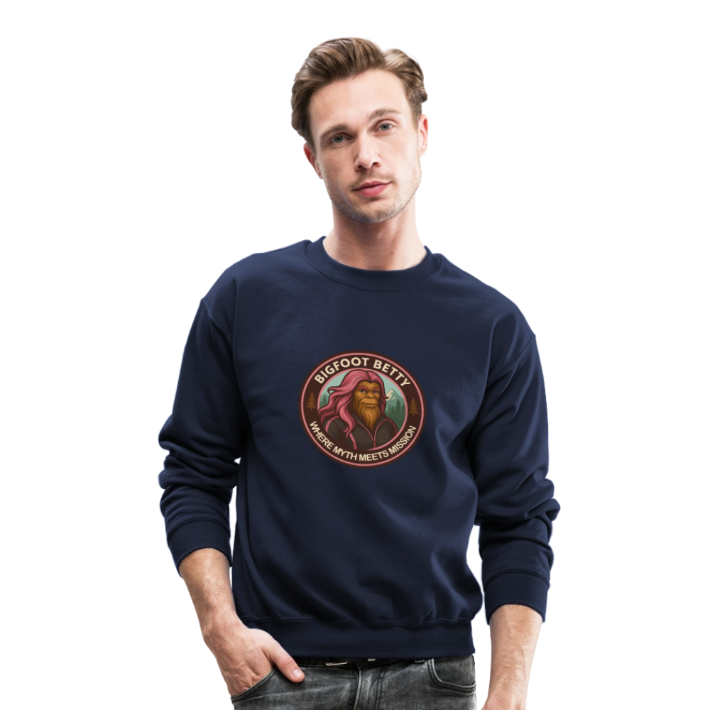 Crewneck Sweatshirt - Where Myth Meets Mission (RETRO) - navy
