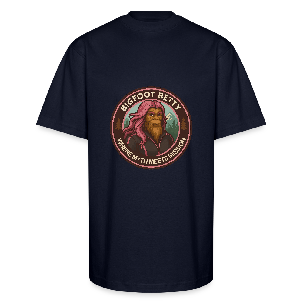 Unisex Oversized Heavyweight T-Shirt - Where Myth Meets Mission (RETRO) - navy