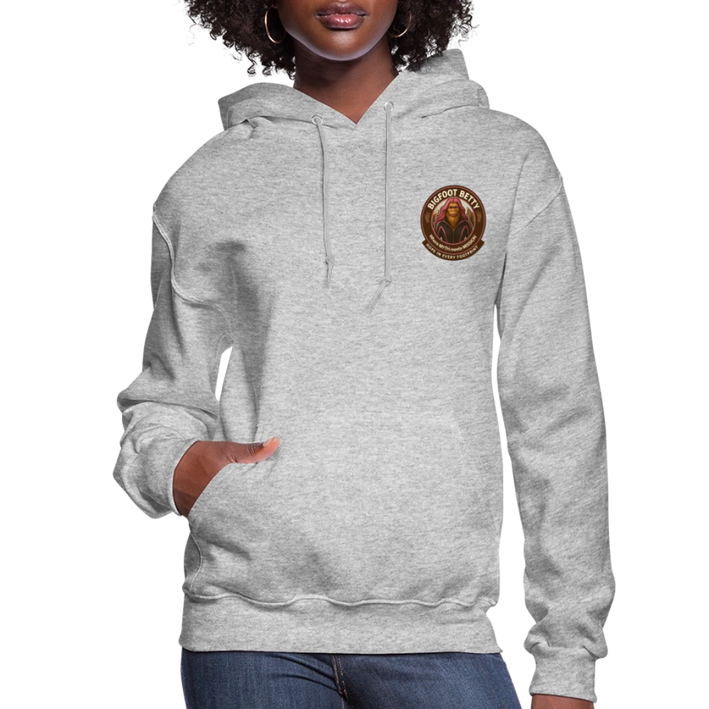 Women's Hoodie - Hope in Every Footprint (F/B) (RETRO) - heather gray