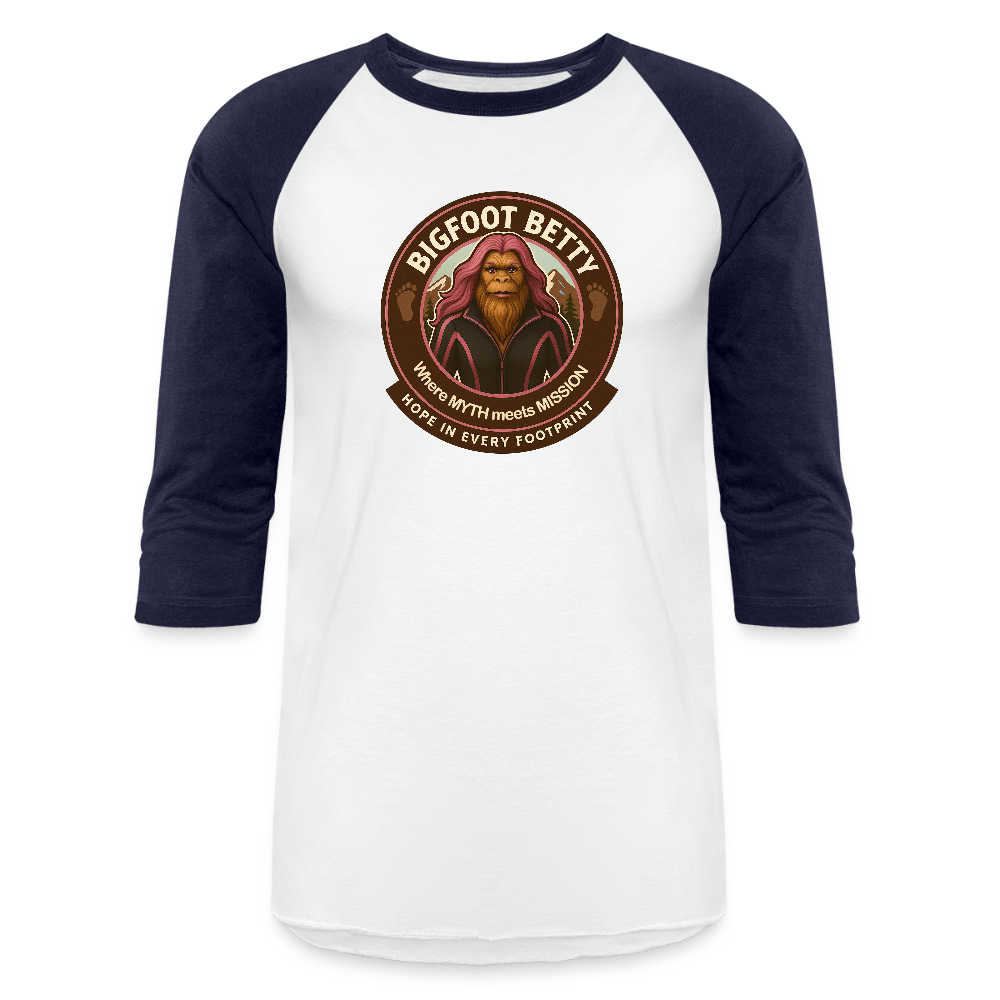 Baseball T-Shirt - Hope in Every Footprint (RETRO) - white/navy
