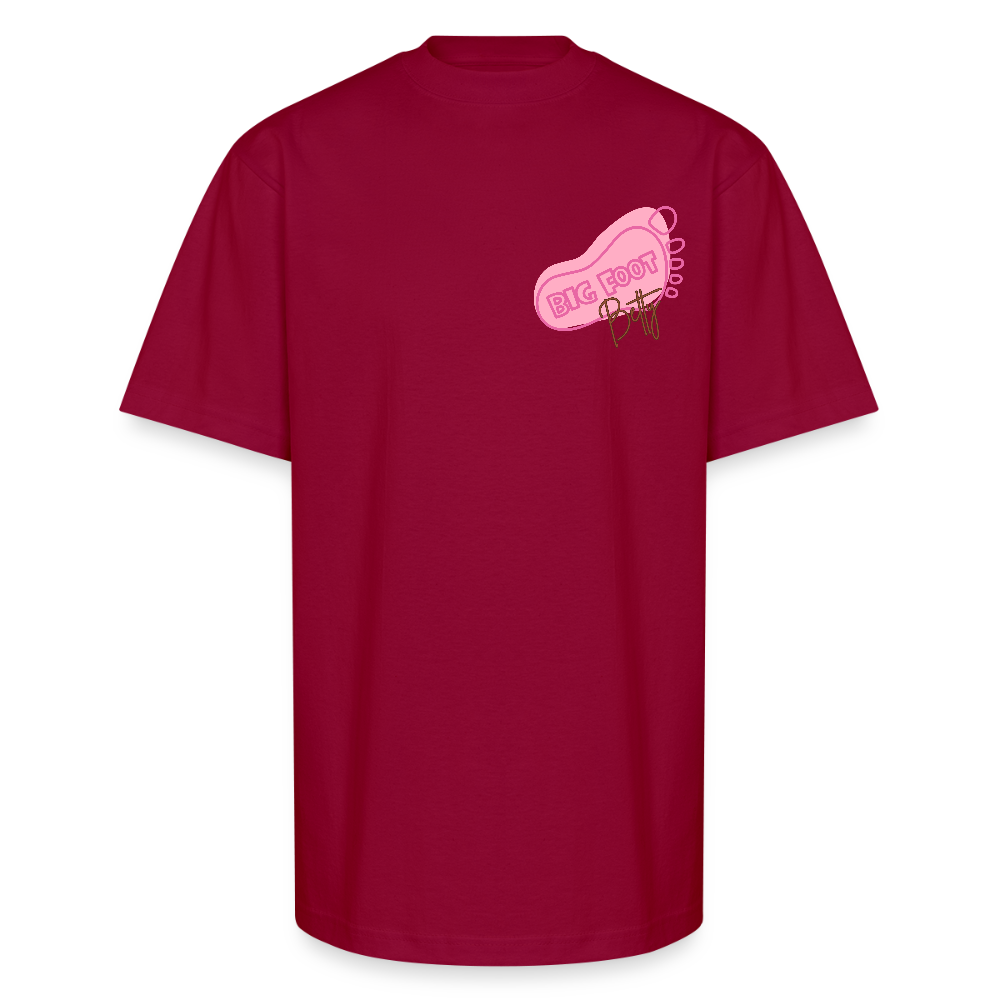 Unisex Oversized Heavyweight T-Shirt - BFB FootPrint - cardinal