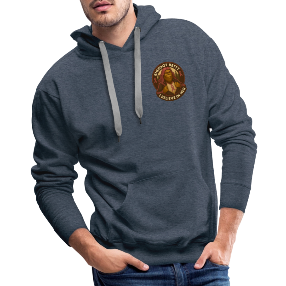 Men’s Premium Hoodie - I Believe In Her (F/B) (RETRO) - heather denim