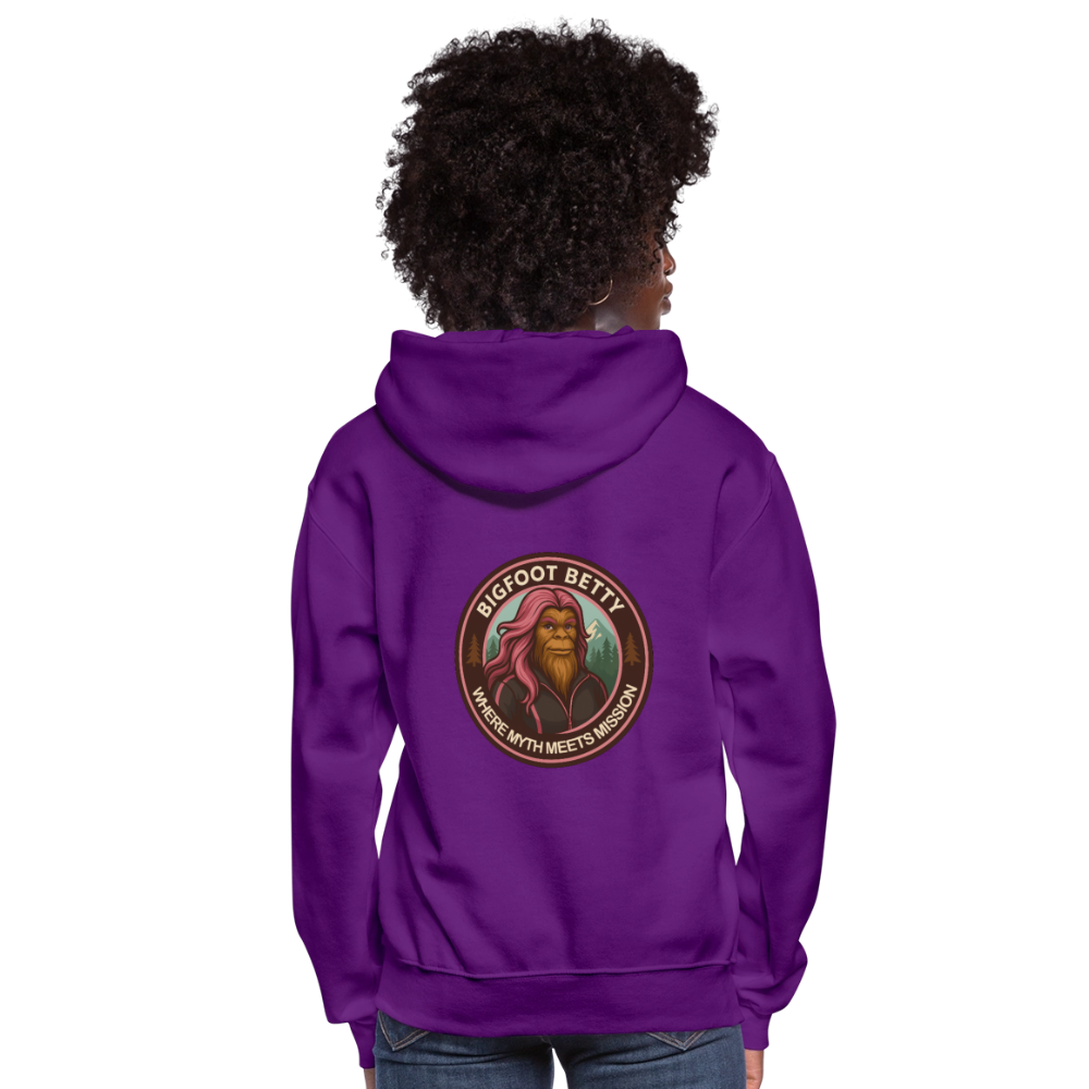 Women's Hoodie - Where Myth Meets Mission (RETRO) - purple