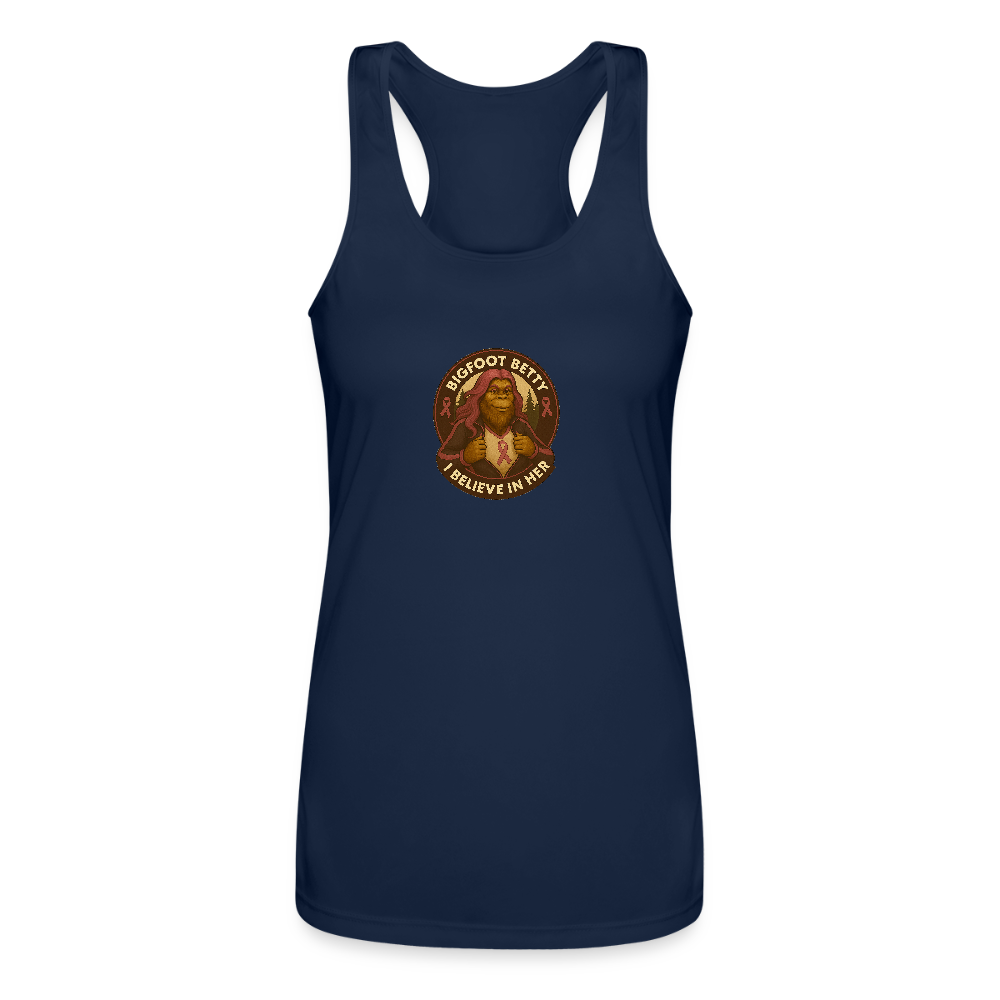 Women’s Performance Racerback Tank Top - I Believe In Her (RETRO) - navy