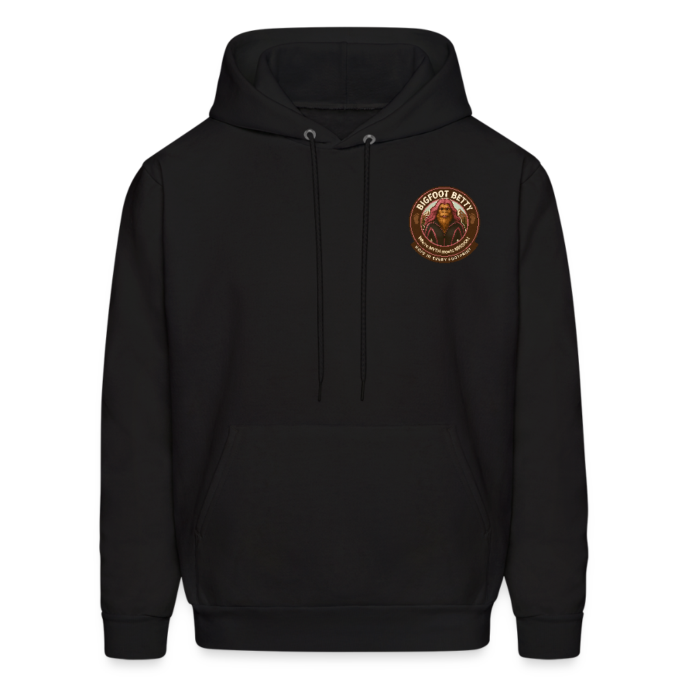 Men's Hoodie - Hope in Every Footprint (F/B) (RETRO) - black