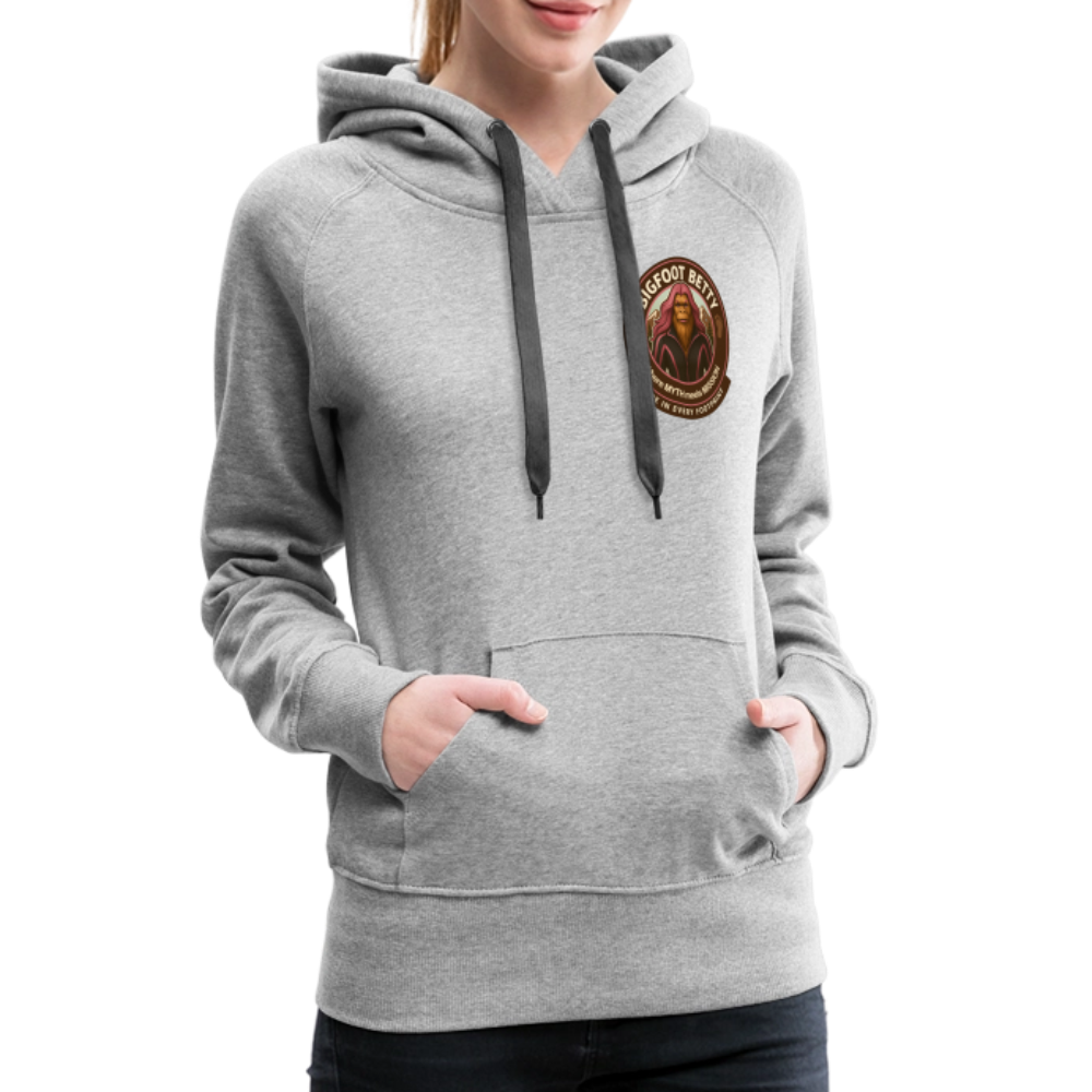 Women’s Premium Hoodie - Hope in Every Footprint (F/B) (RETRO) - heather grey