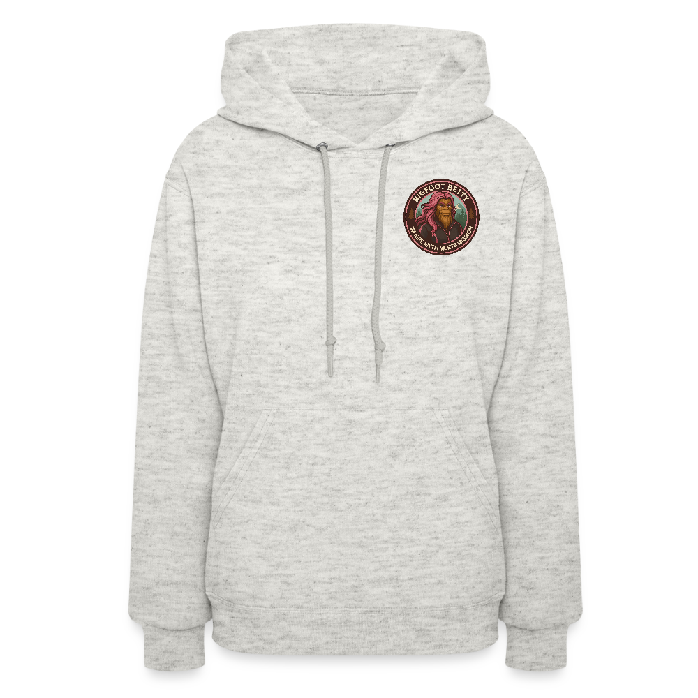 Women's Hoodie - Where Myth Meets Mission (F/B) (RETRO) - heather oatmeal