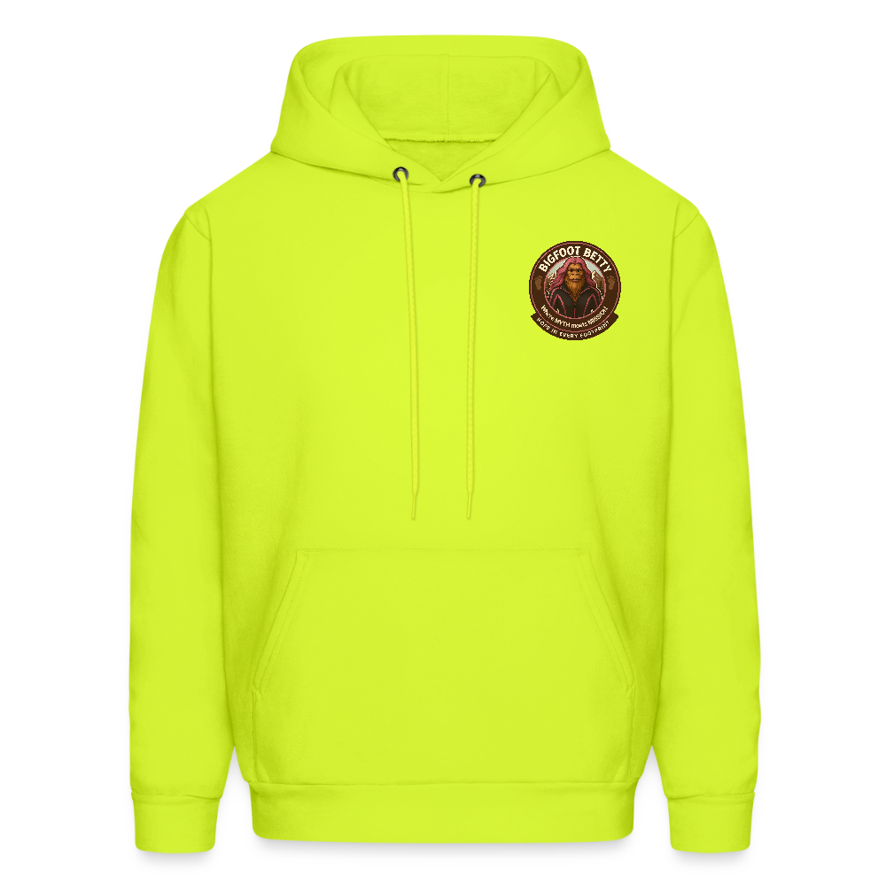 Men's Hoodie - Hope in Every Footprint (F/B) (RETRO) - safety green