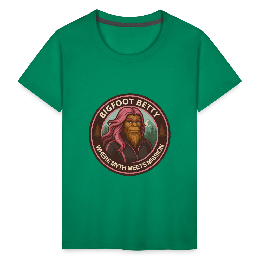 Toddler Premium T-Shirt - Where Myth Meets Mission (RETRO) - kelly green