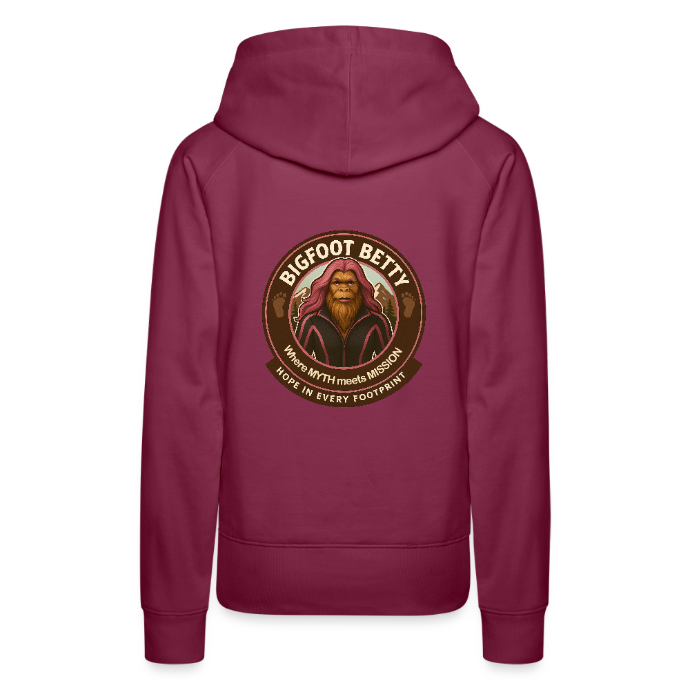 Women’s Premium Hoodie - Hope in Every Footprint (F/B) (RETRO) - burgundy