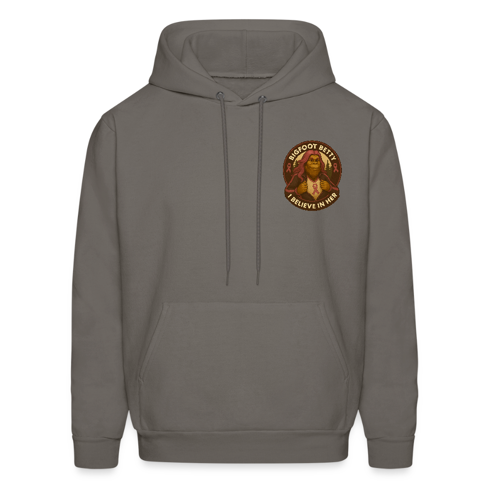 Men's Hoodie - I Believe In Her (F/B) (RETRO) - asphalt gray