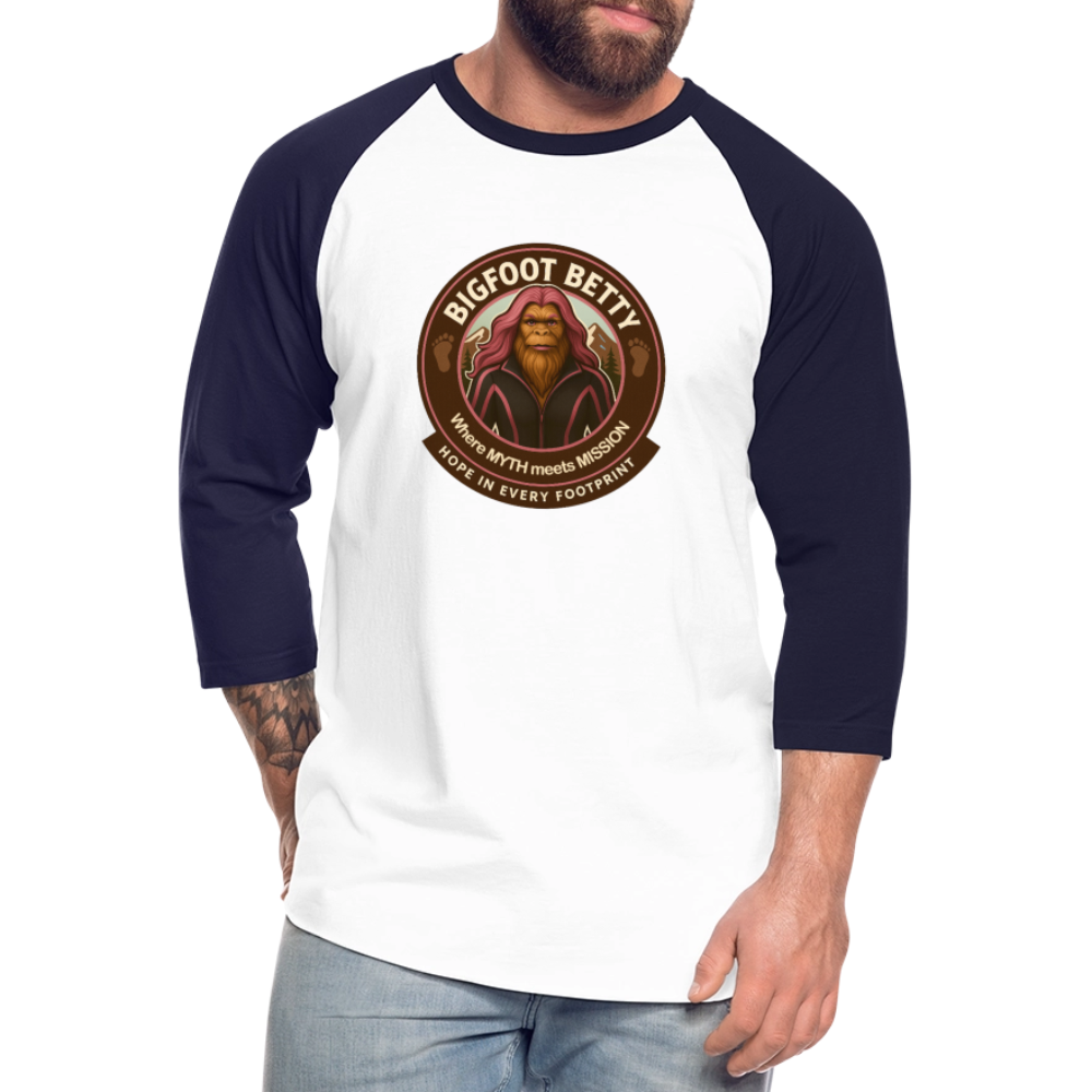 Baseball T-Shirt - Hope in Every Footprint (RETRO) - white/navy
