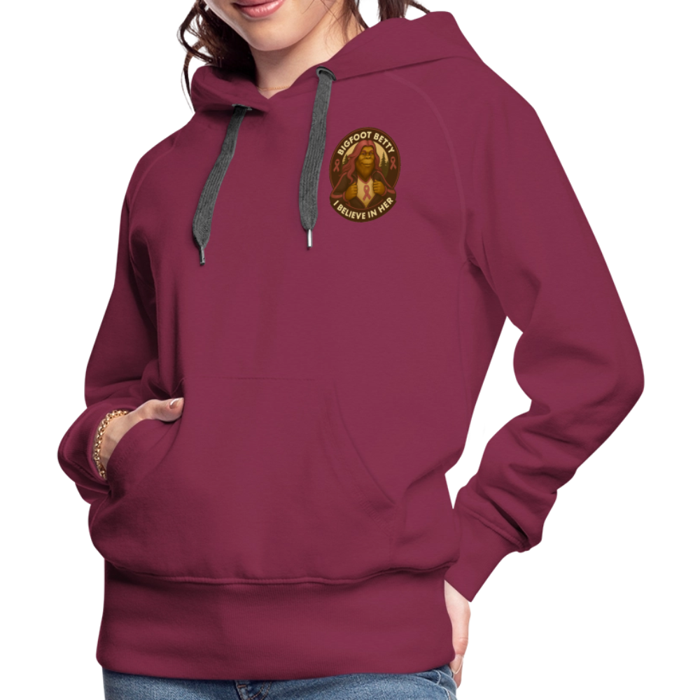 Women’s Premium Hoodie - I Believe In Her (F/B) (RETRO) - burgundy