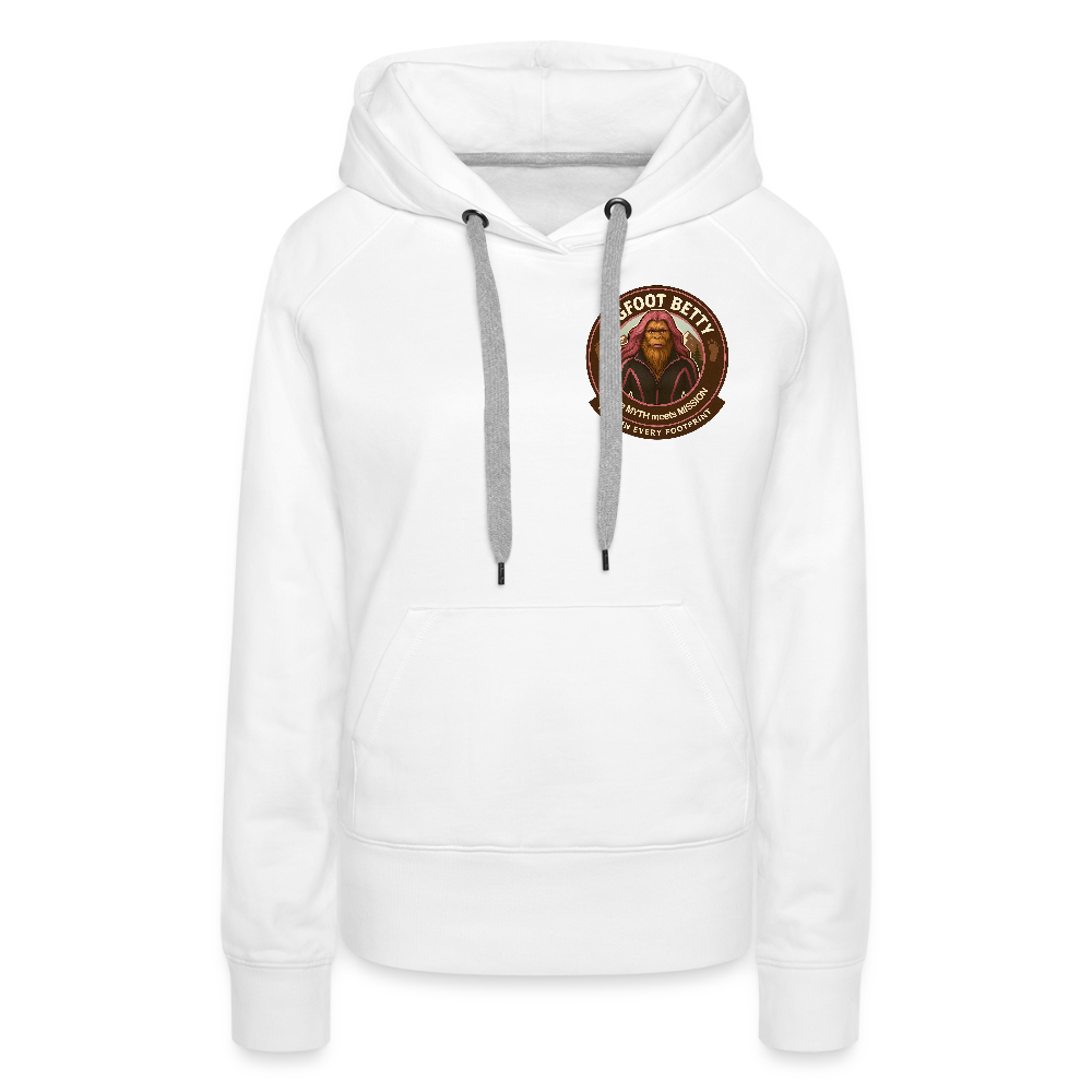 Women’s Premium Hoodie - Hope in Every Footprint (F/B) (RETRO) - white
