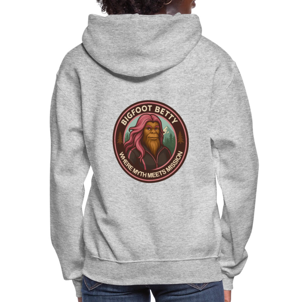 Women's Hoodie - Where Myth Meets Mission (F/B) (RETRO) - heather gray