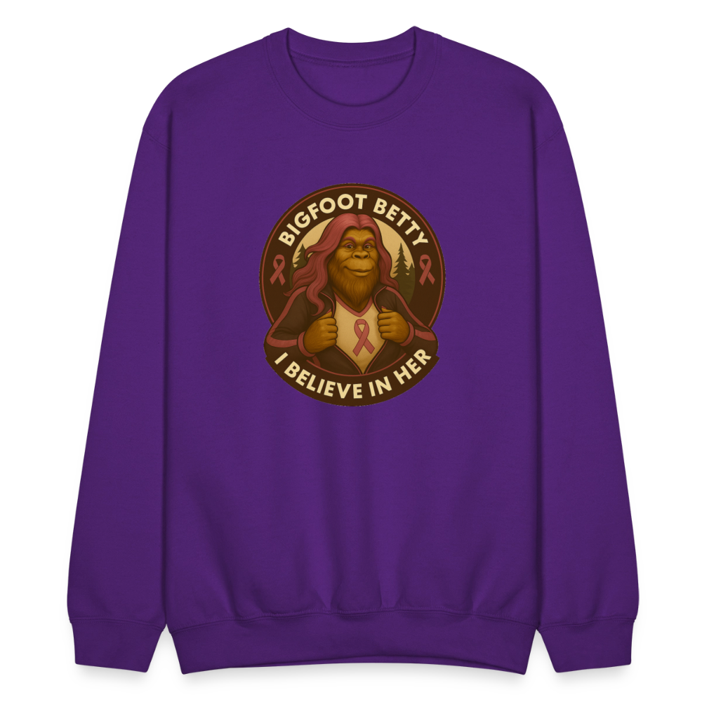Crewneck Sweatshirt - I Believe In Her (RETRO) - purple