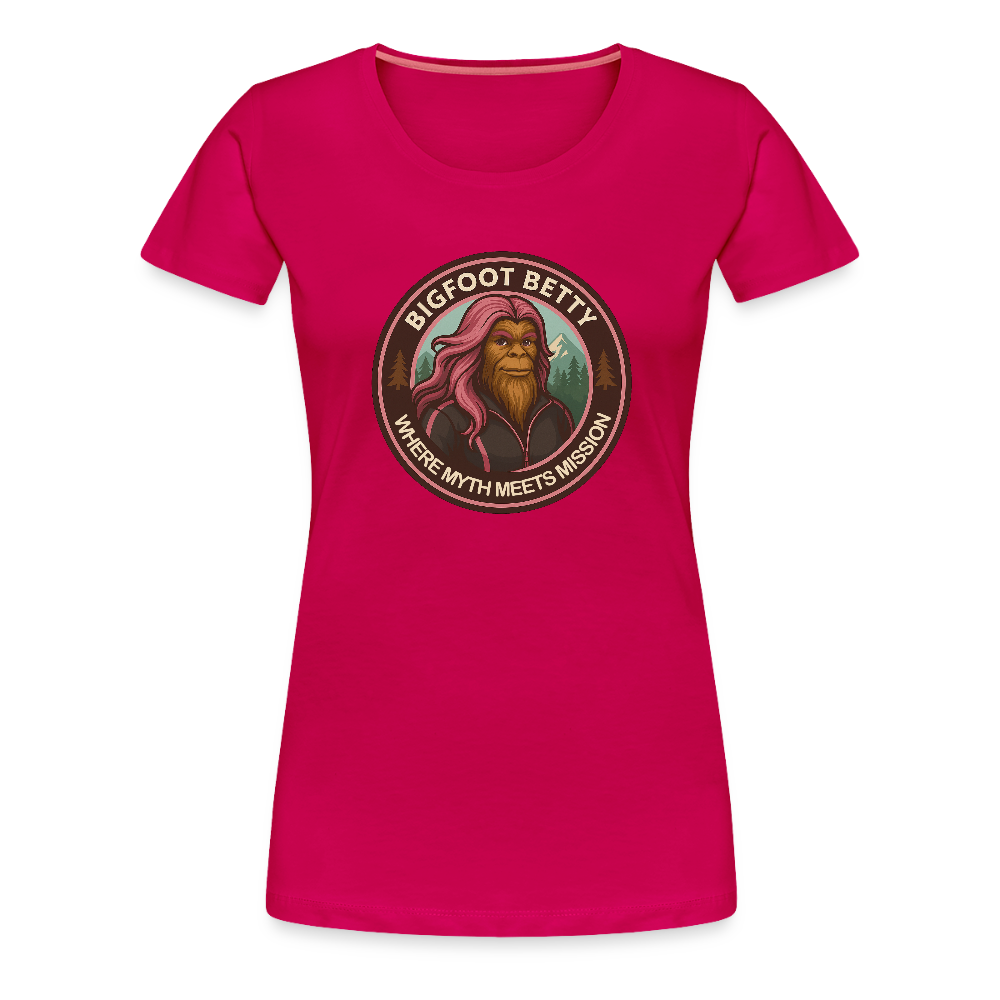 Women’s Premium T-Shirt - Where Myth Meets Mission (RETRO) - dark pink