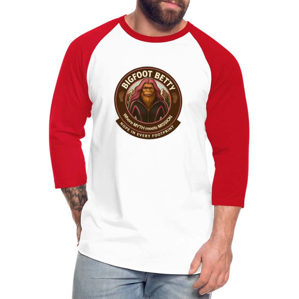 Baseball T-Shirt - Hope in Every Footprint (RETRO) - white/red