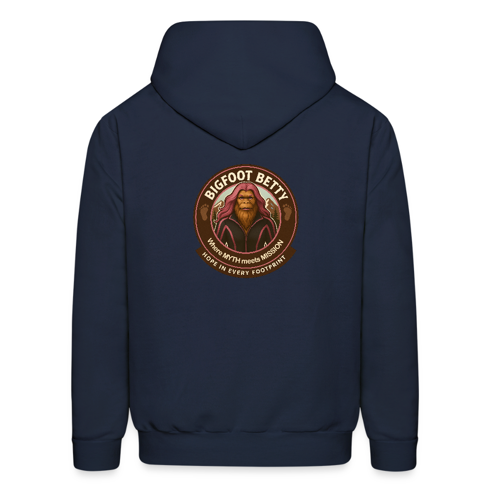 Men's Hoodie - Hope in Every Footprint (F/B) (RETRO) - navy