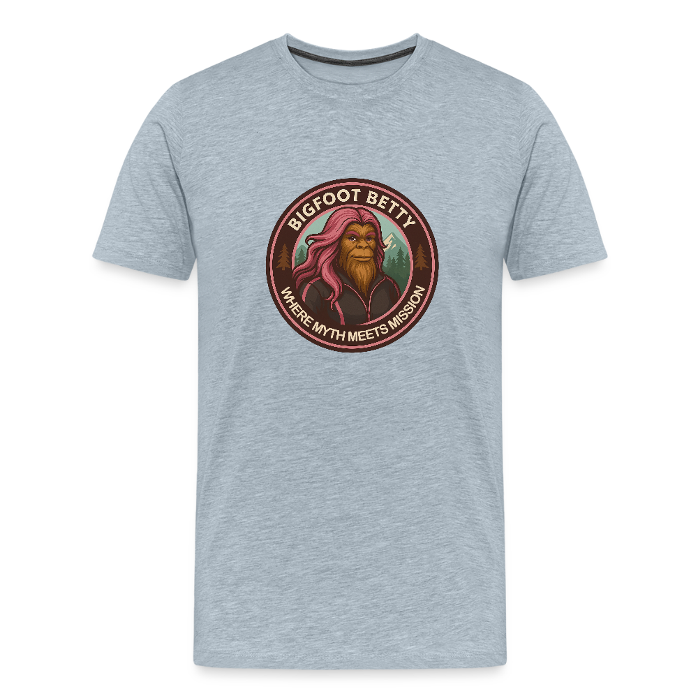 Men's Premium T-Shirt - Where Myth Meets Mission (RETRO) - heather ice blue