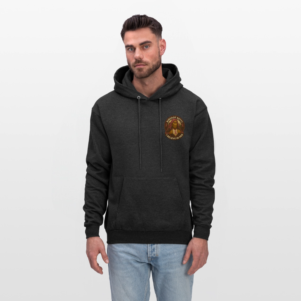 Men's Hoodie - I Believe In Her (F/B) (RETRO) - charcoal grey