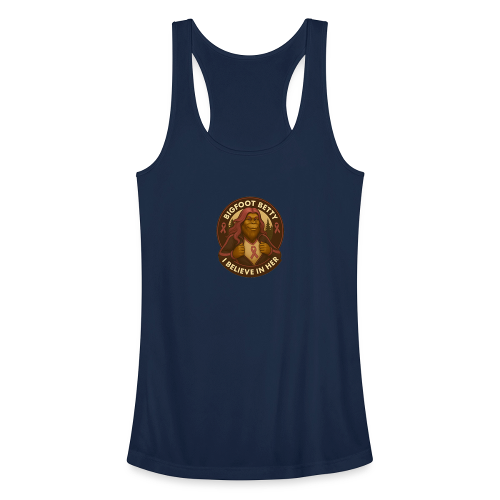 Women’s Performance Racerback Tank Top - I Believe In Her (RETRO) - navy
