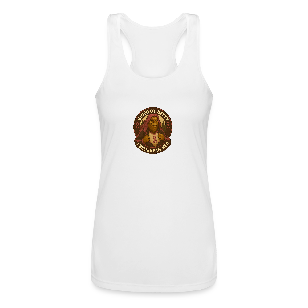 Women’s Performance Racerback Tank Top - I Believe In Her (RETRO) - white
