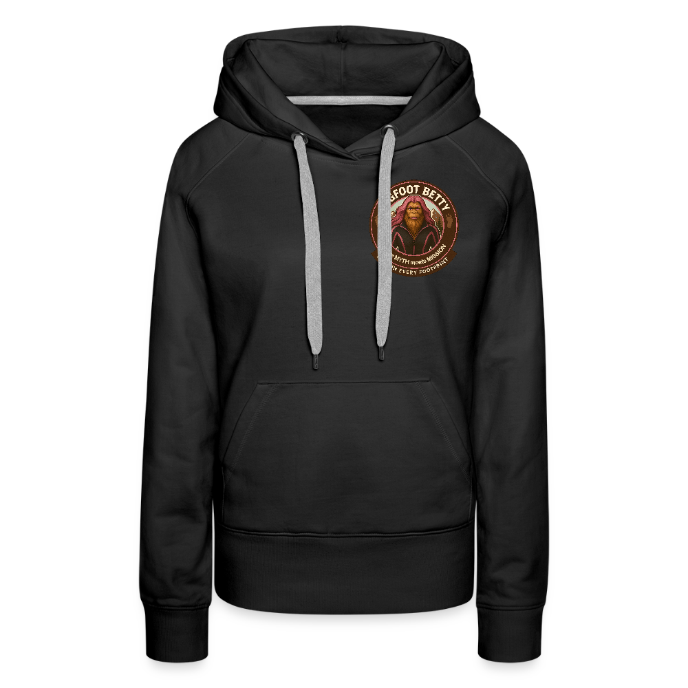 Women’s Premium Hoodie - Hope in Every Footprint (F/B) (RETRO) - black