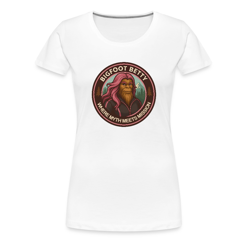 Women’s Premium T-Shirt - Where Myth Meets Mission (RETRO) - white