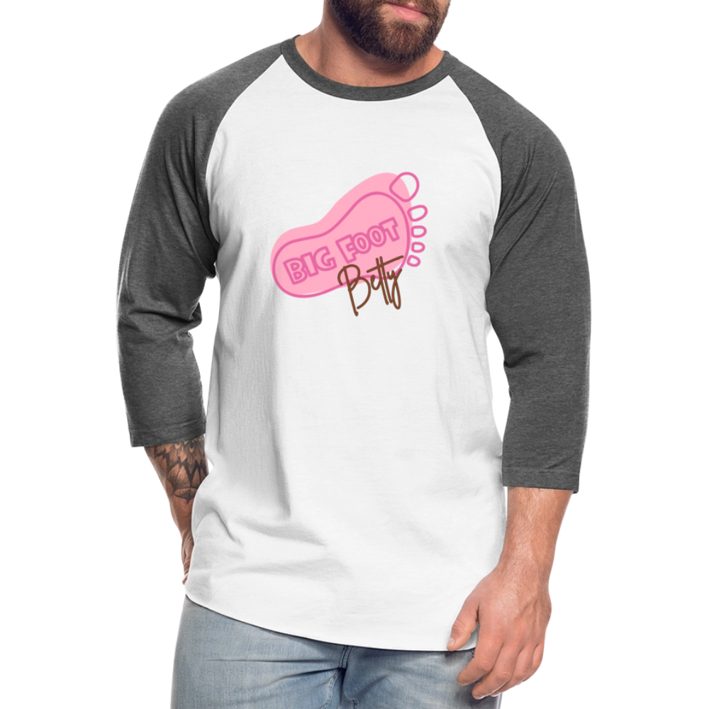Baseball T-Shirt - BFB FootPrint - white/charcoal