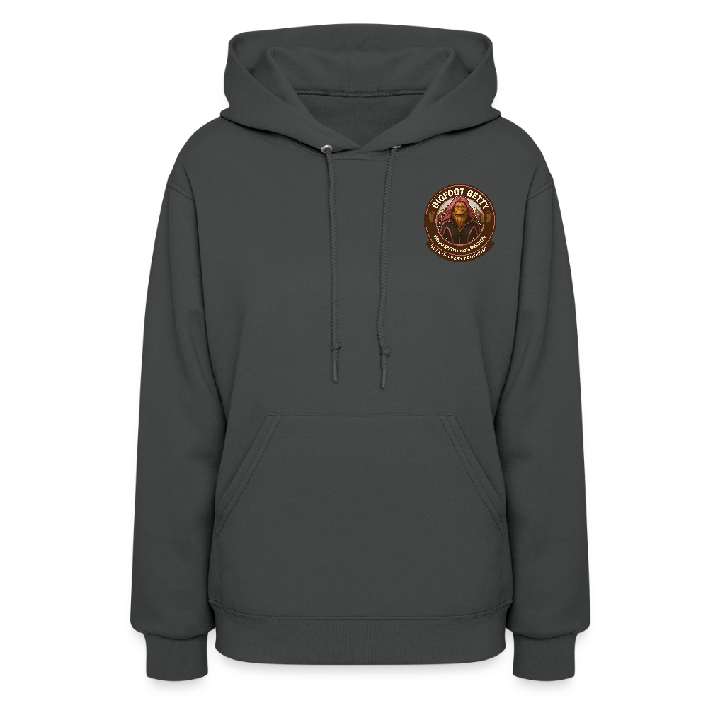 Women's Hoodie - Hope in Every Footprint (F/B) (RETRO) - asphalt