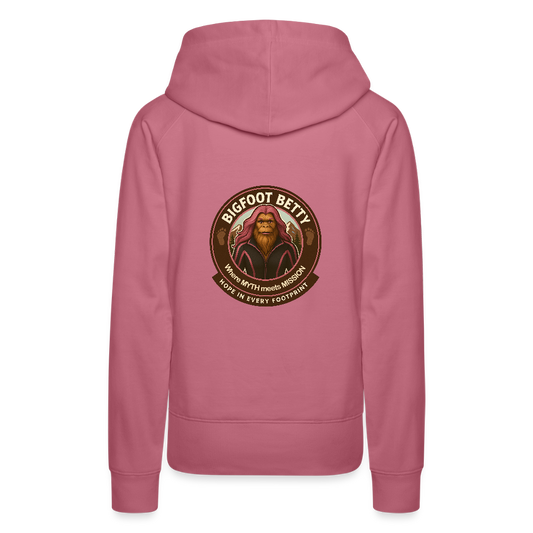 Women’s Premium Hoodie - Hope in Every Footprint (RETRO) - mauve