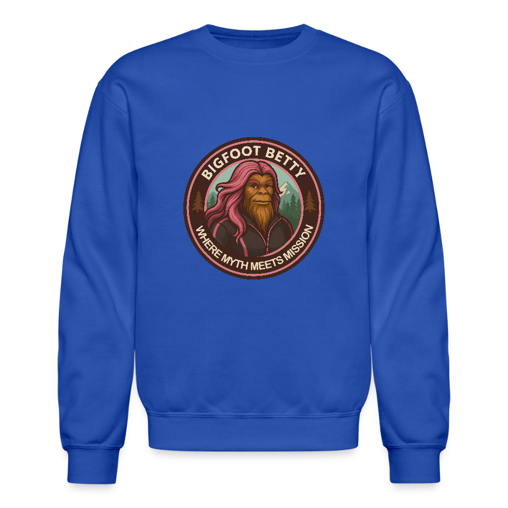 Crewneck Sweatshirt - Where Myth Meets Mission (RETRO) - royal blue