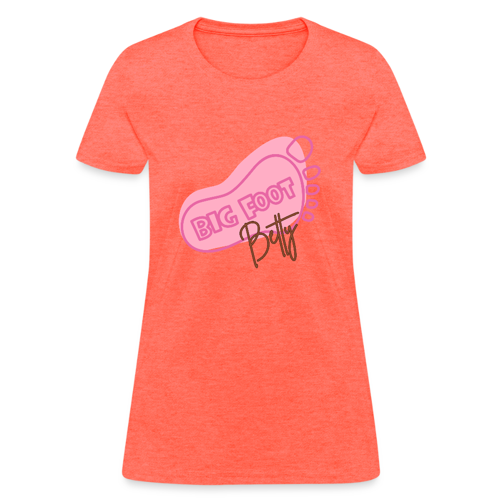 Women's T-Shirt - BFB FootPrint - heather coral