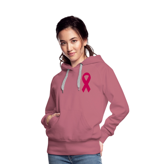 Women’s Premium Hoodie - I Believe In Her (F/B) (RETRO) PINK RIBBON - mauve