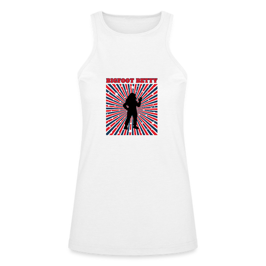 BFB July 4  - Starburst Women’s Racerneck Tank - white