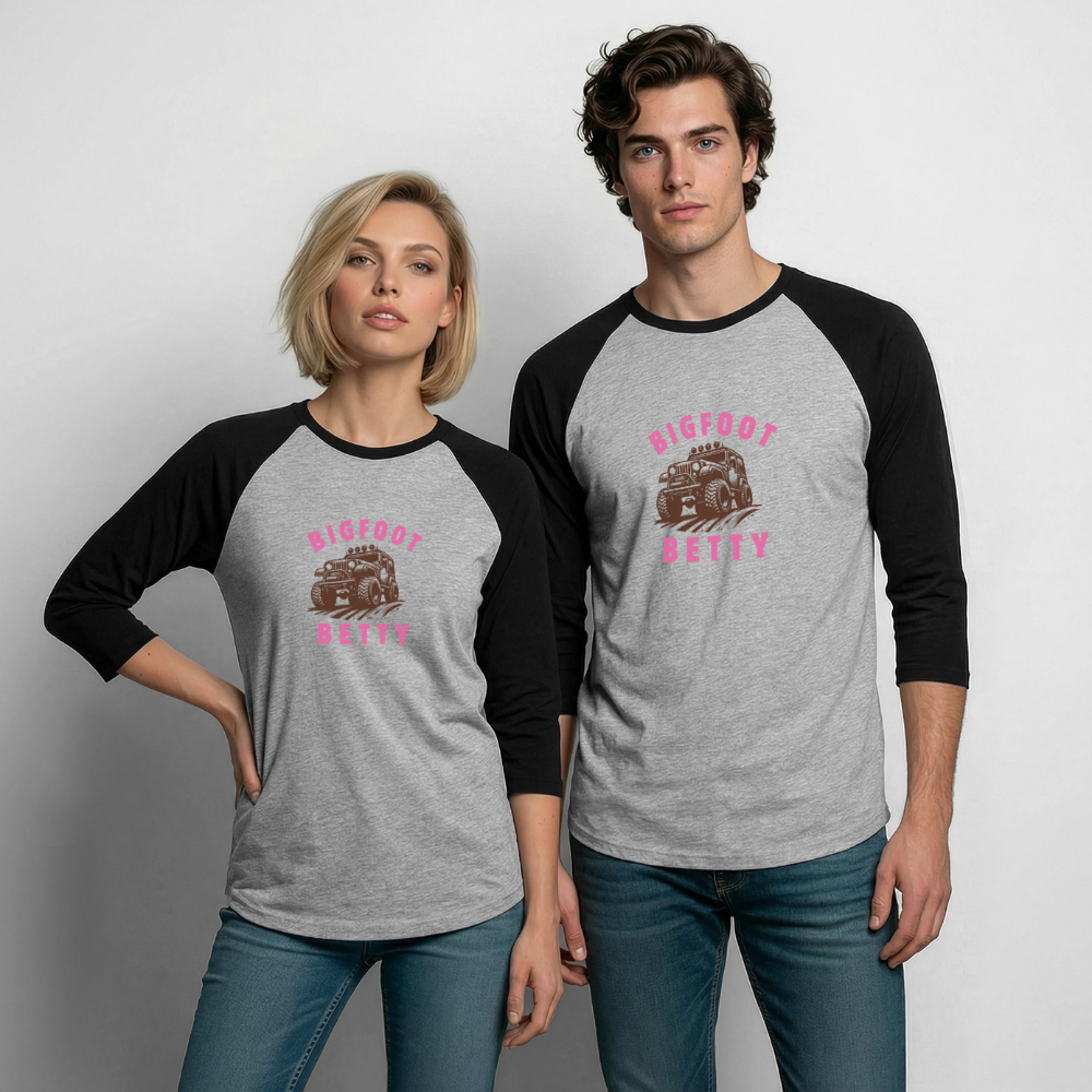 Baseball T-Shirt - BFB Jeep - heather gray/black