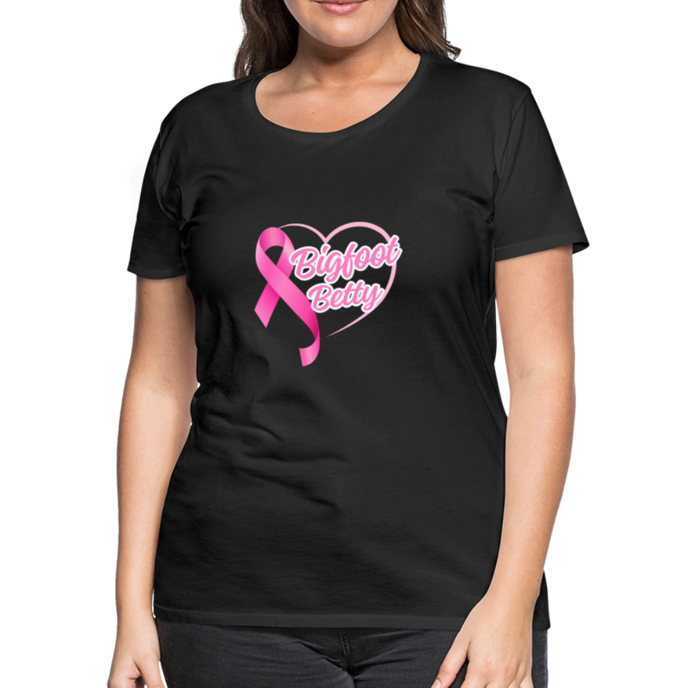 Women’s Premium T-Shirt - BFB Pink Ribbon - black